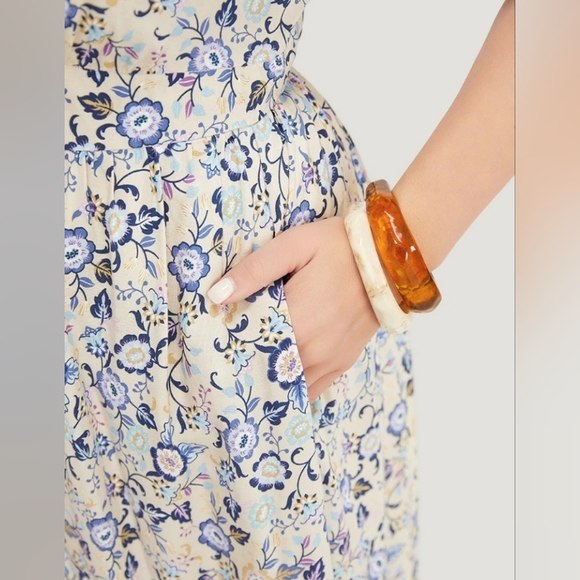 Floral, Boho Style, Empire Waist Dress, With Pockets, Size 18-20/2X - Picture 7 of 7